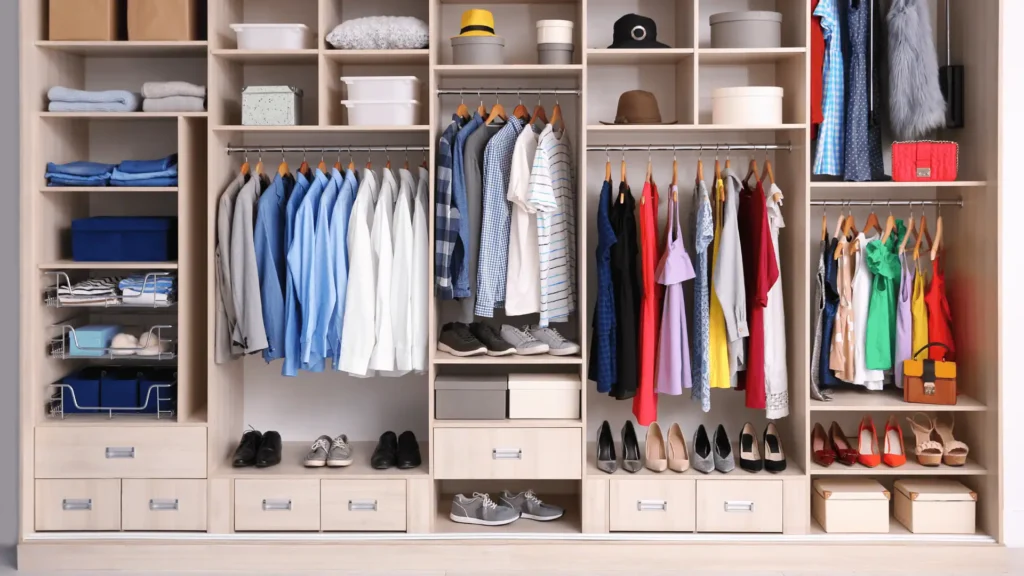 A well organized closet